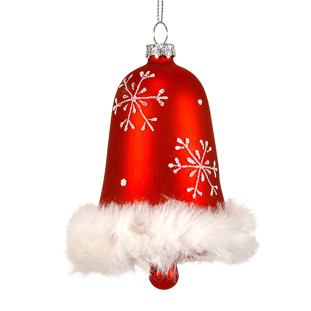 Kalėdinis eglutės žaisliukas „Bell with snowflakes“ H11 cm