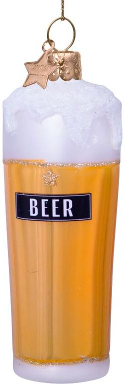 Kalėdinis eglutės žaisliukas „Beer in glass“ H11 cm