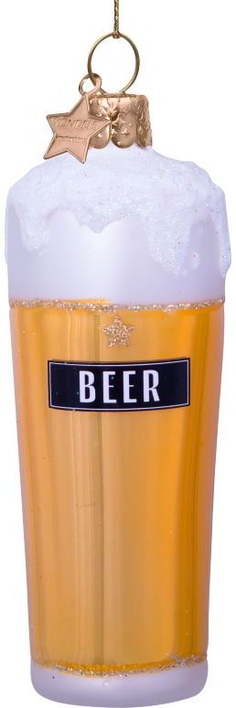 Kalėdinis eglutės žaisliukas „Beer in glass“ H11 cm