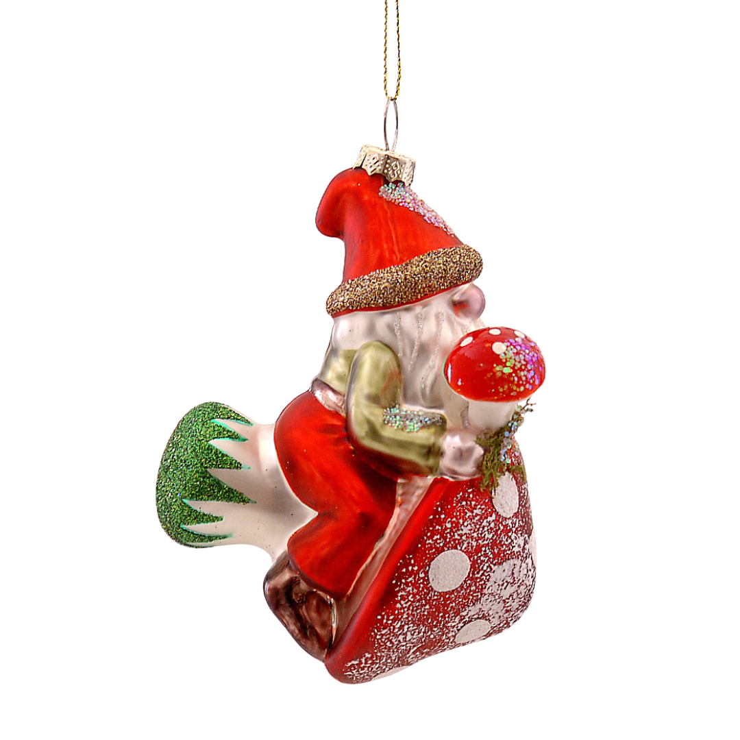 Kalėdinis eglutės žaisliukas „Red gnome“ H14 cm