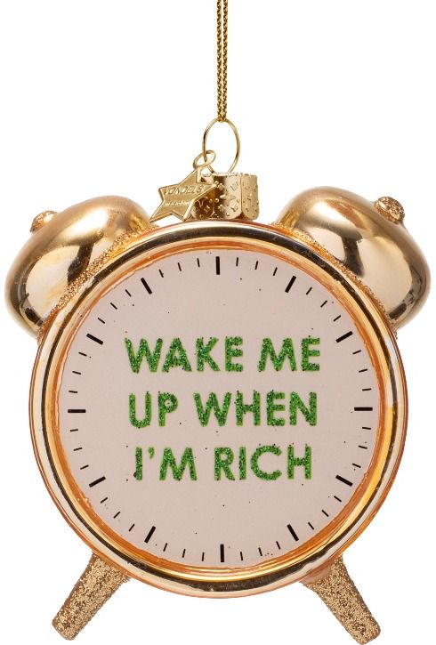 Kalėdinis eglutės žaisliukas „Clock alarm“ H9 cm