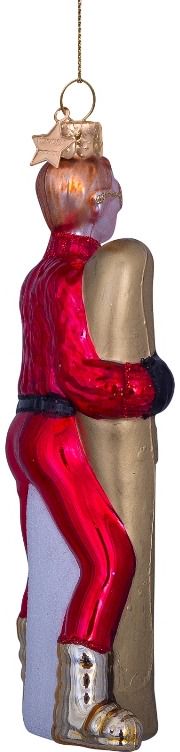 Kalėdinis eglutės žaisliukas „Ski boy“ H12,5 cm