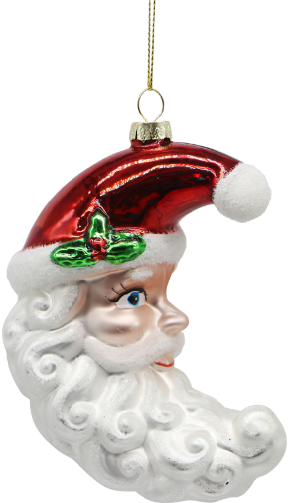 Kalėdinis eglutės žaisliukas „Santa“ Head“ H11 cm