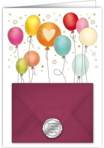 Atvirukas su vokeliu „Balloons“